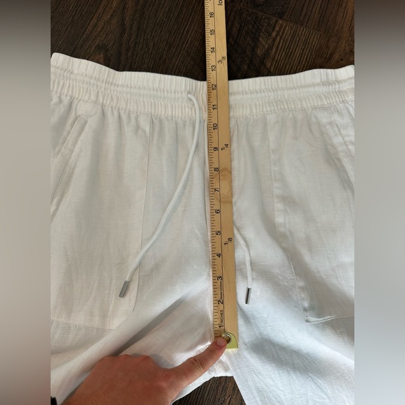 Athleta Women’s Retreat Linen High Rise Wide Leg Pant Calla Lily White Size 10 - Picture 12 of 13